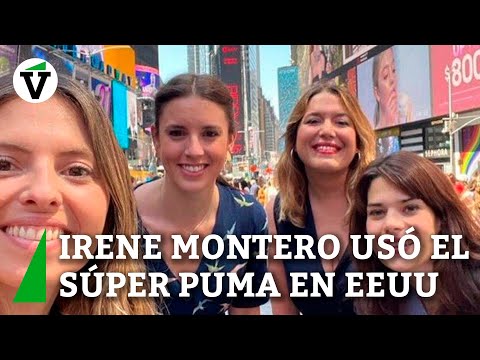 Moncloa revela que Irene Montero y su equipo también usaron el Súper Puma para su viaje a EEUU