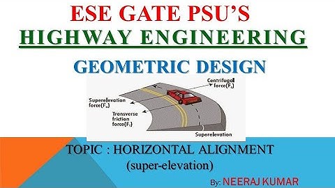 Horizontal Alignment - Super Elevation | Geometric Design| lec-5| Highway Engineering