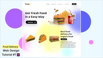 Food Delivery   Web UI UX Design In Adobe XD | Web Design Tutorial #7 #webdesign
