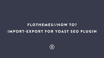 Import/Export for Yoast SEO plugin for Wordpress