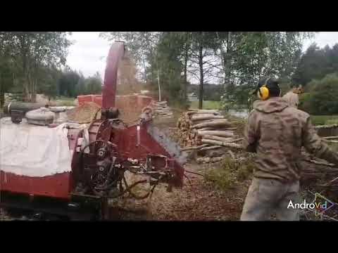 самоходный измельчитель деревьев и веток - YouTube