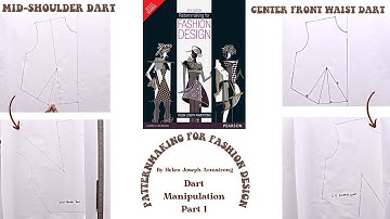 How to draft a Center Front Waist dart & Mid-Shoulder Dart- DART MANIPULATION- Part 1