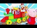Paw Patrol, tutti gli episodi. Peppa Pig gioca con il treno Lego. Video e giochi per bambini.