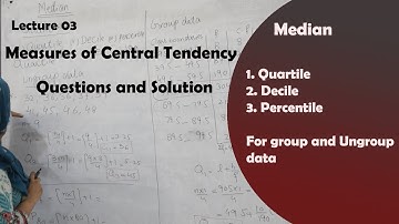 #03 Measures of central tendency ( Quartile, Decile, Percentile) B.Com, BBA,MBA,BS(Hons).