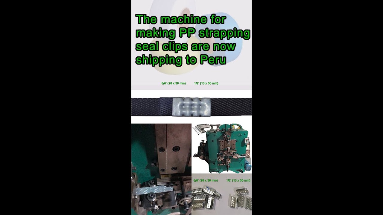 The machine for making PP plastic strapping seal clips is shipping to Peru (WA:+8618621323471)