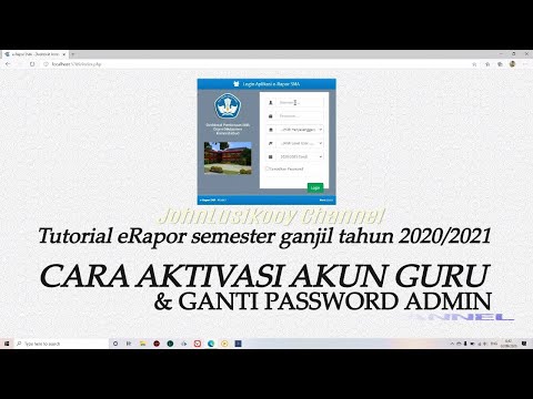 Cara Akvtivasi Akun Guru dan Mengganti Pasword Admin eRapor