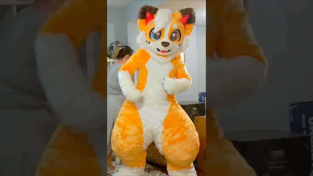 Dancing in my NEW FURSUIT! 🪩 #shorts