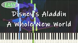 Disney's Aladdin - A Whole New World | EASY Piano Tutorial