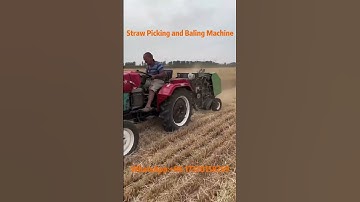 Straw Baler Machine in Action - Efficient Straw Pickup and Baling#straw #silagemachine #baler