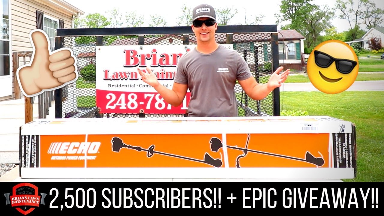 Epic 2,500 Subscriber Giveaway! - ECHO 2620 ProXtreme!! - Check It Out! lawn care business logos
