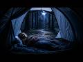 This Cozy Rain Night Will Knock You Out Fast ⛺ Heavy Rain on Tent Sleep Sounds Black Screen