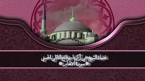 سورة الأنعام بصوت فضيلة الشيخ يحي زكرياء بوفاتح النائلي الحسني