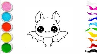 how draw bat ? for beginners/bat drawing easy learn step by step