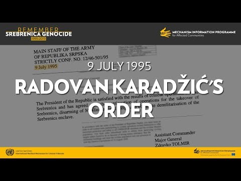 Radovan Karadžić’s Order of 9 July 1995