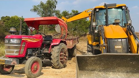 Mahindra YUVO 415 DI Tractor and Swaraj 735 FE Tractor Working With Jcb 3dx Eco Xpert | Jcb Video
