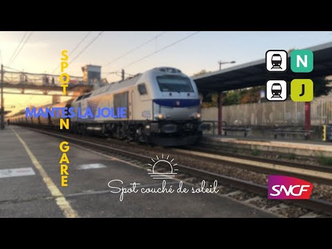 TRANSILIEN Ligne J & L - Gare de Mantes La Jolie (BB27300, fret, Z26500, V2N Normandie...)