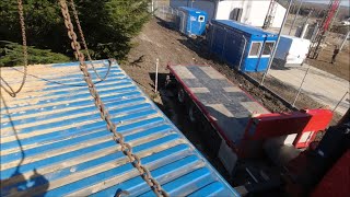 POV: Container loading through the eyes of the Driver/Operator Crane ASMR