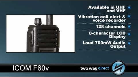 IC-F60V Product Review - Waterproof Two Way Radio