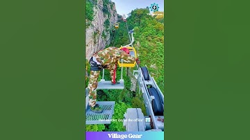 My Palms are SWEATING Watching This! 🥵Cable Car Techs are BUILT DIFFERENT! #fearless #omg #worklife