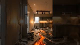 Lava floor in the kitchen.