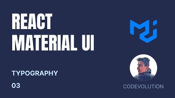 React Material UI Tutorial - 3 - Typography
