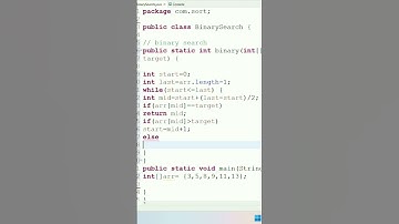 #javaprogramming  | #binarysearch | #java | #coding  | #programmingtutorial