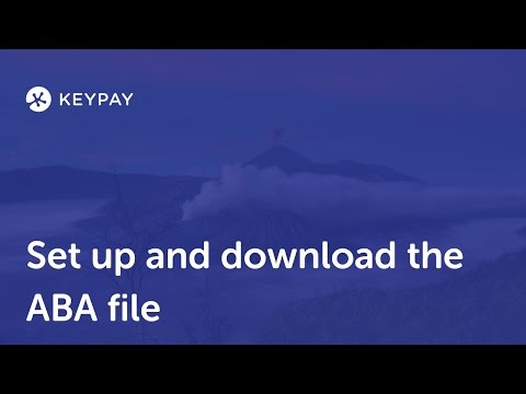 Set up and Download your ABA File