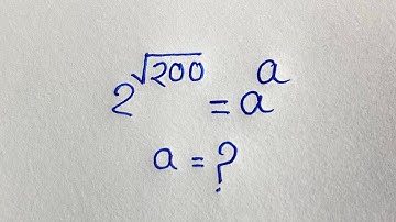 A nice exponential equation solution for a? | International Maths olympiad question |