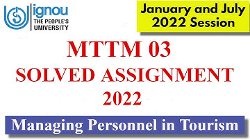 MTTM 03 Solved Assignment 2022-23 II MTTM 03 Latest Assignments