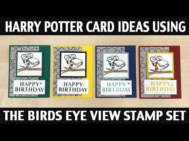 Harry Potter Card Ideas Using The Birds Eye View Stamp Set - YouTube