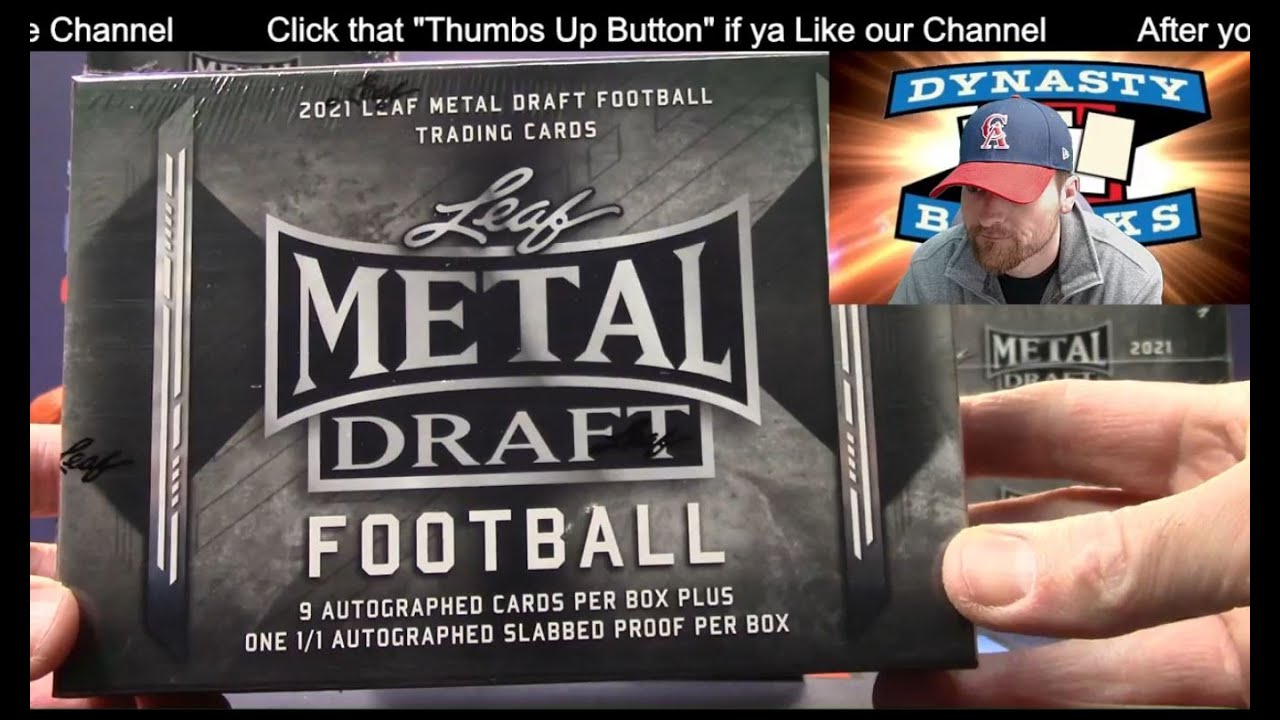 2021 Leaf Metal Draft Football Jumbo 8 Box Case Break 3 Sports Cards