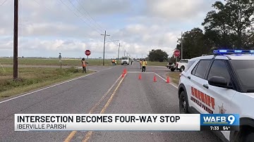 Dangerous intersection in Iberville Parish made into four-way stop