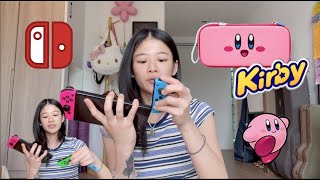 I Got NEW Accessories For My Switch (Kirby Carrying Case / Pink & Neon Green Joy-Con)