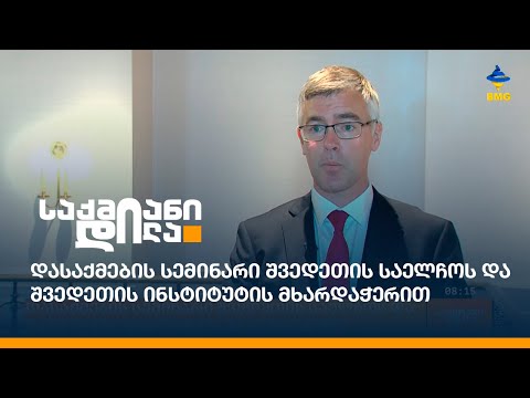 დასაქმების სემინარი შვედეთის საელჩოს და შვედეთის ინსტიტუტის მხარდაჭერით