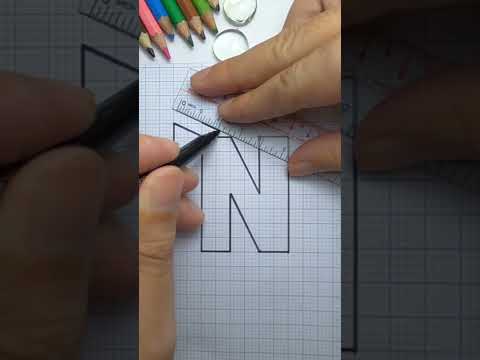 Video Vẽ chữ N dạng 3D | Draw letters N in 3D #shorts... - youtube