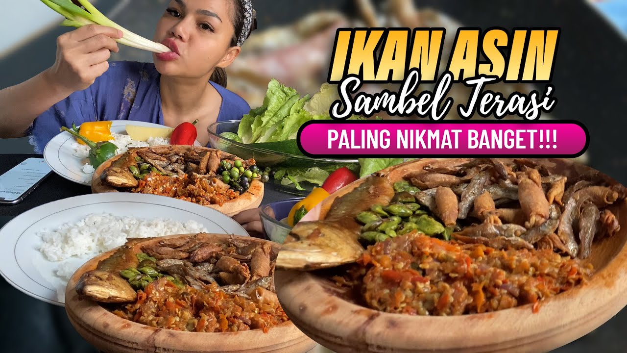 Traditional Ikan Asin & Sambel Terasi with Raw Vegetables, Happy Lunch Everyone❗