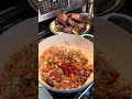 Browning everything for braised beef short ribs night