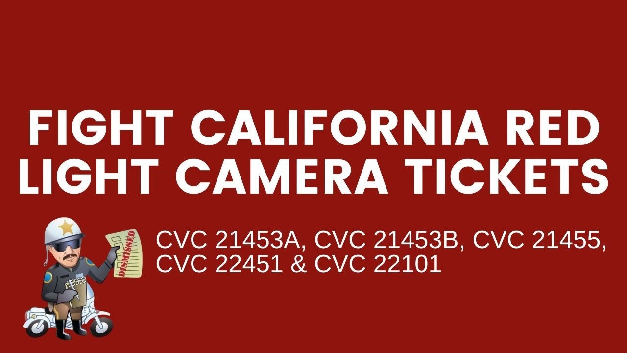 Fight California Red Light Camera Tickets TicketBust YouTube