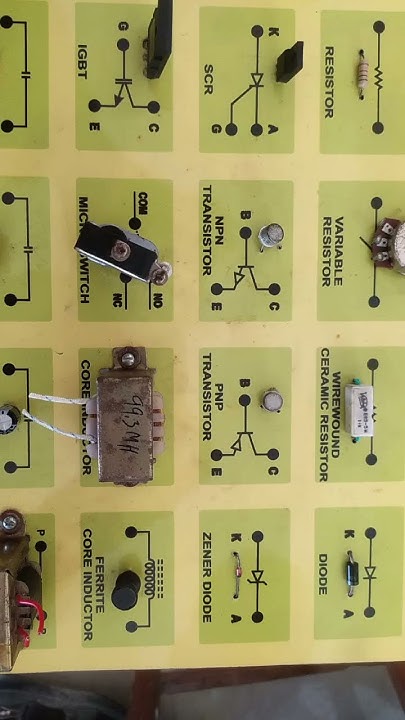 Various electronic components display board - YouTube