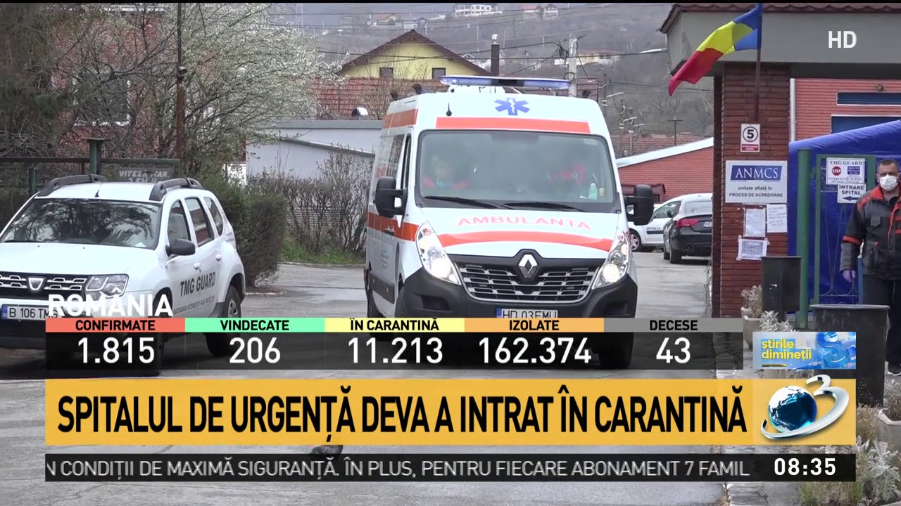 Spitalul Județean Deva intră în carantină după ce 5 medici au fost infectați cu coronavirus