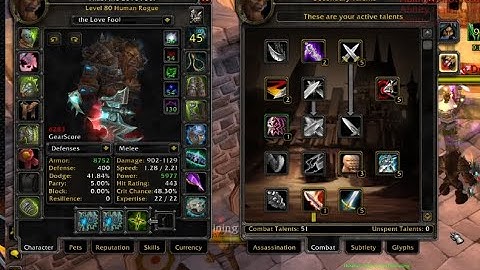 Combat Rogue DPS - PVE Talents and Glyphs - Warmane Icecrown