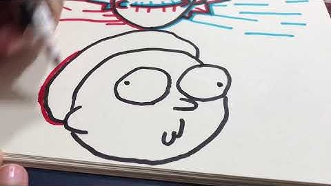 Drawing Rick And Morty! Glitch Affect! #rickandmorty #art #shorts