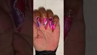 Claw / glamour inspired / novo ovo tips / pink & purple #diynailart #shiningnails #glam #nails