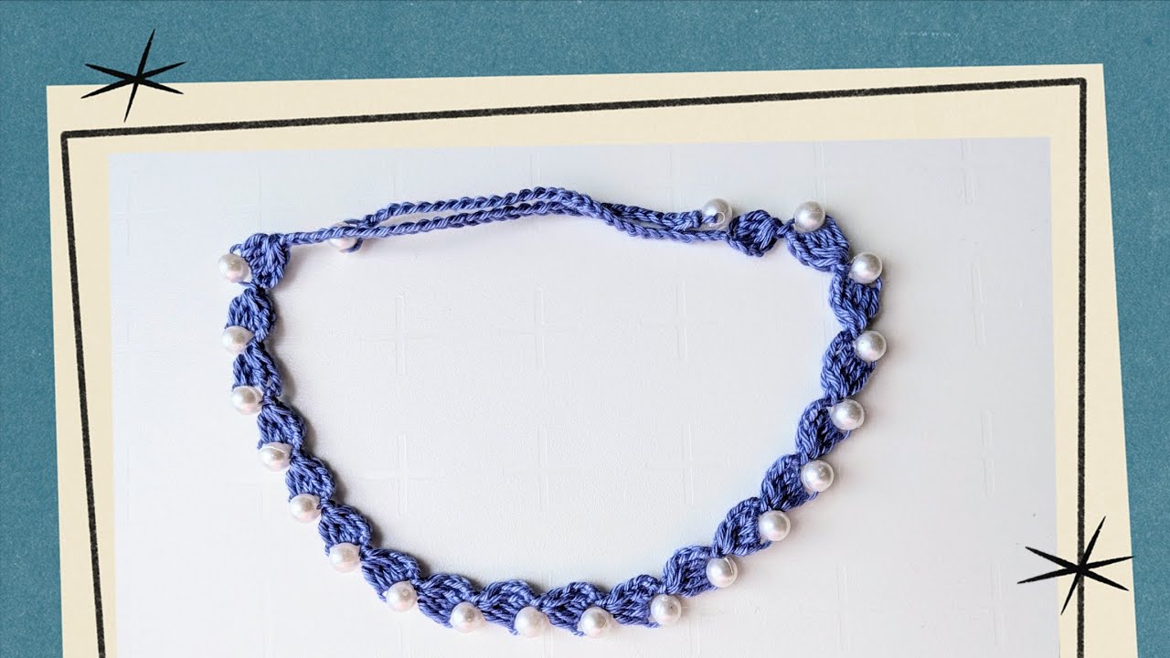 Crochet necklace, Crochet jewelry, easy way to make crochet necklace/choker❤️