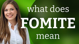 Fomite | definition of FOMITE