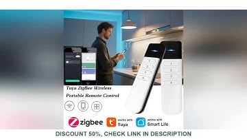 Tuya ZigBee Wireless Portable Remote Control 4 Zone LED Dimmer Smart Home Scene Control Switch Smart