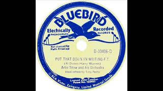 Artie Shaw - Put That Down In Writing (Tony Pastor)