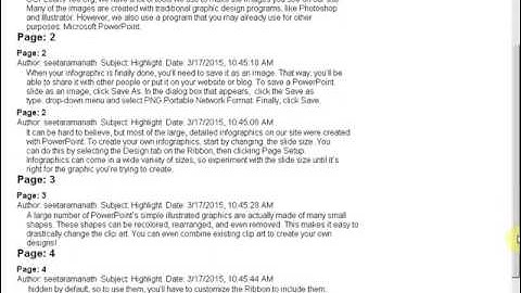 Export highlighted text from pdf using free pdf Exchange Viewer
