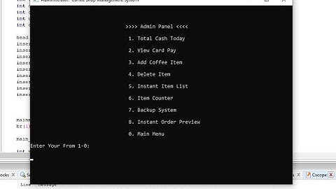 Coffee Shop System using C