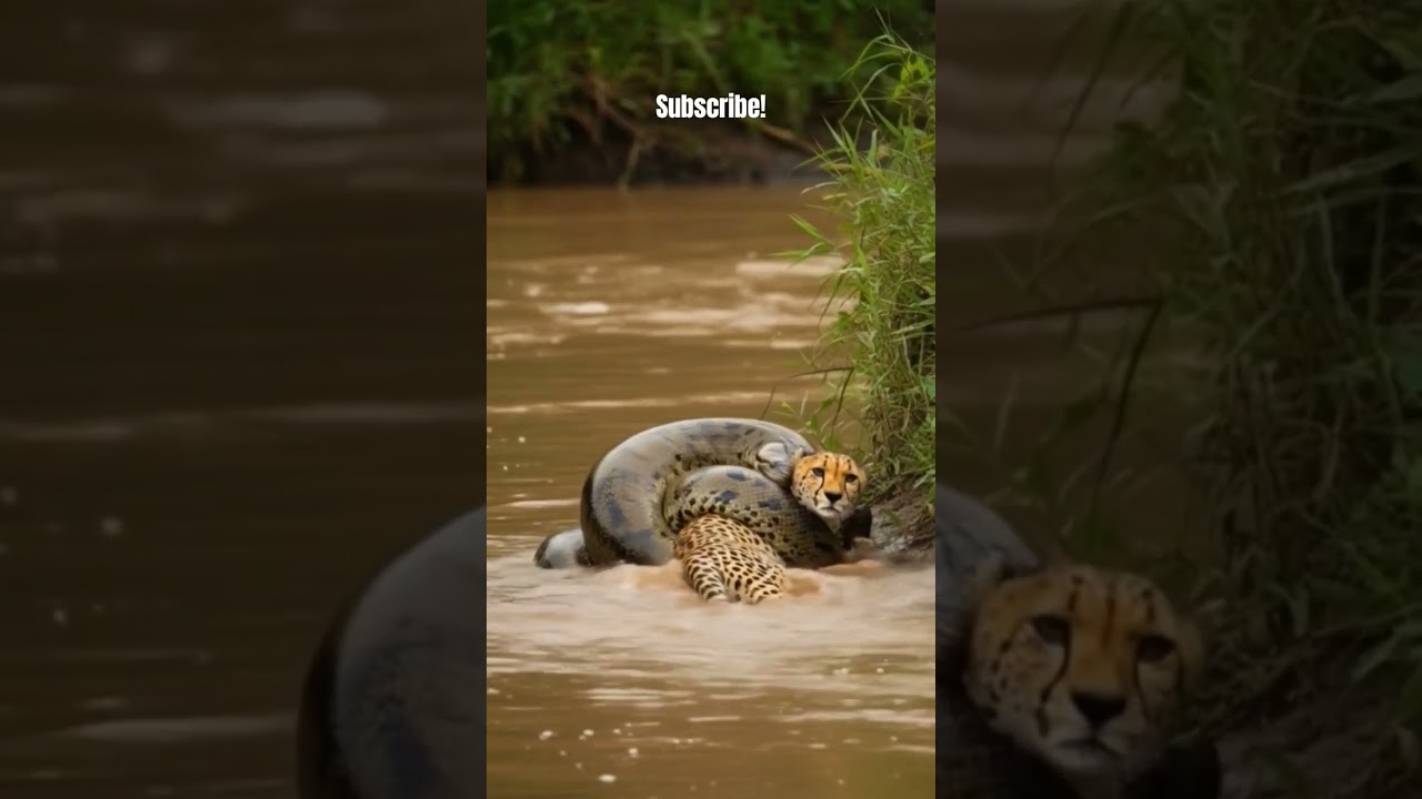 Dangerous Waters Cheetah vs Anaconda | You Won't Believe This Encounter